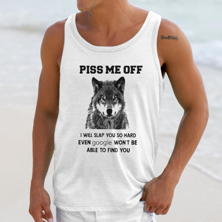 Piss Me Off Wolf Unisex Tank Top Gifts for Her