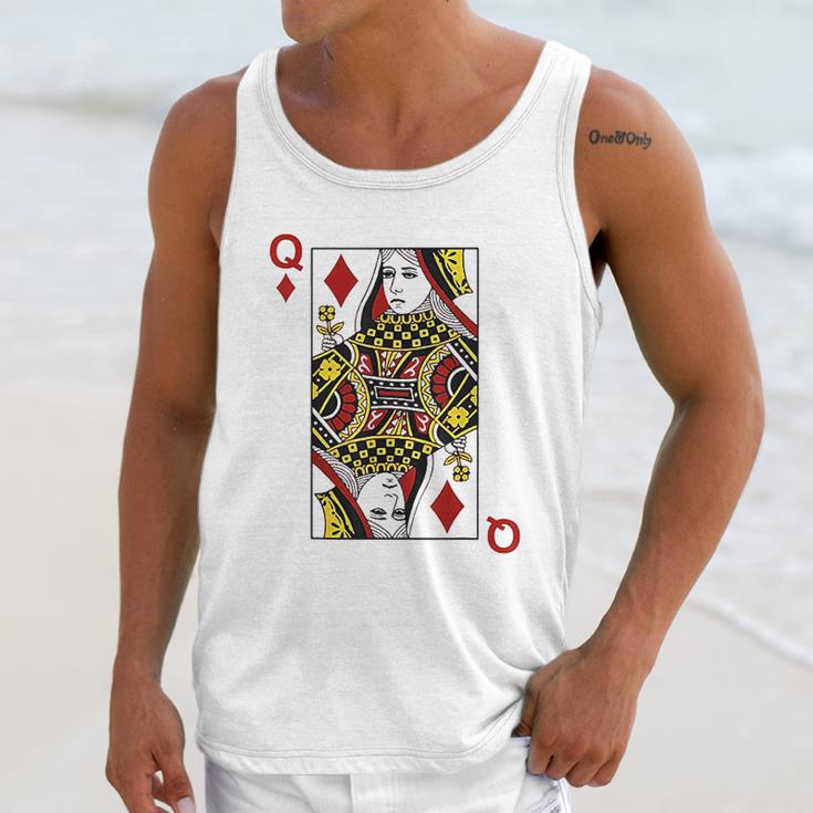 Queen Of Diamond Cards Poker Q Unisex Tank Top Gifts for Her