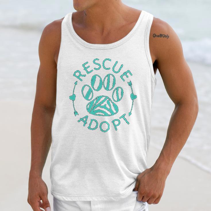 Rescue Adopt Animal Lover Love Cats Dogs Paw Print Unisex Tank Top Gifts for Her