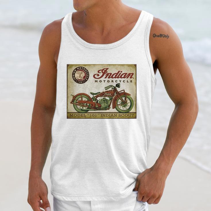 Retro Indian Motorcycle 101 Indian Scout T-Shirt Unisex Tank Top Gifts for Her