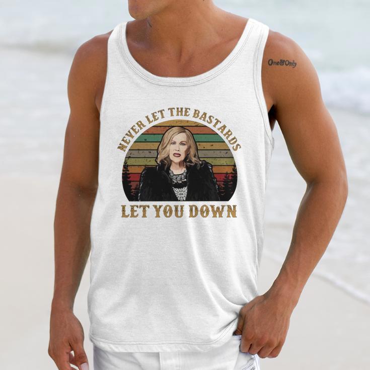 Schitt’S Creek Never Let The Bastards Let You Down Sunset Shirt Unisex Tank Top Gifts for Her