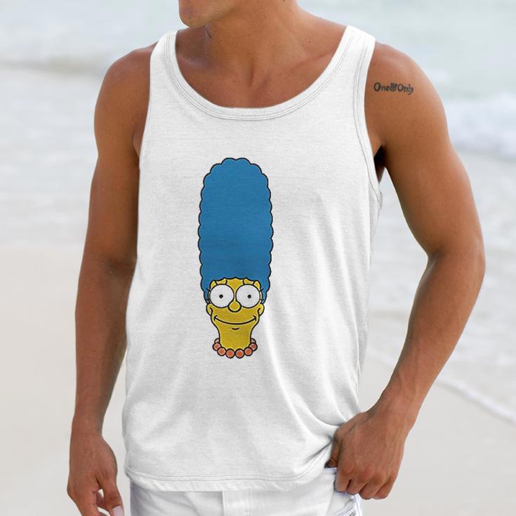 The Simpsons Marge Face Unisex Tank Top Gifts for Her