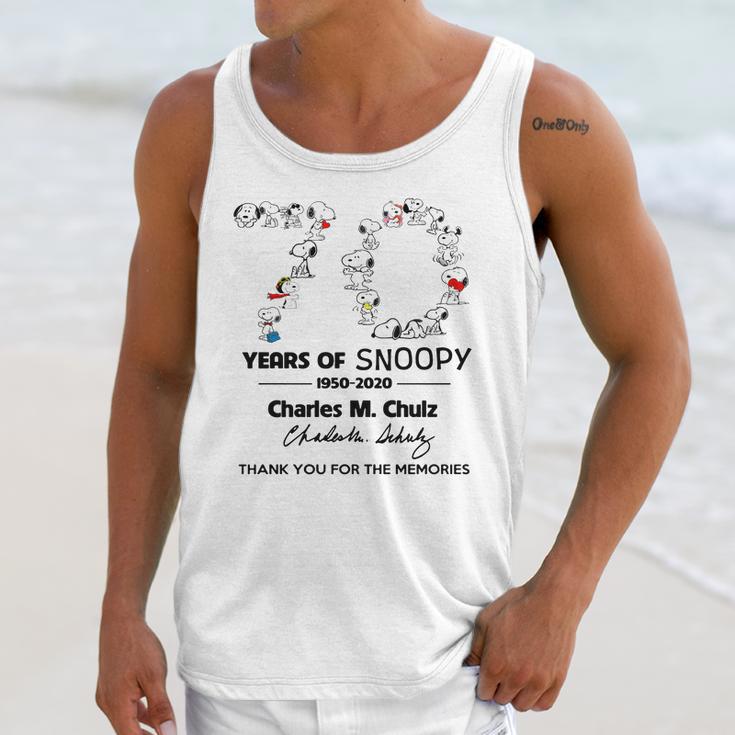 Snoopy 70Th Anniversary 1950 2020 Charles M Schulz Thank You T-Shirt Unisex Tank Top Gifts for Her