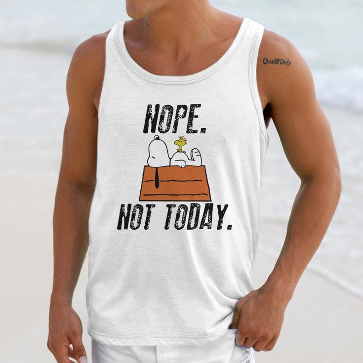 Snoopy Peanuts Nope Not Today Shirt Hoodie Tank Top Unisex Tank Top Gifts for Her