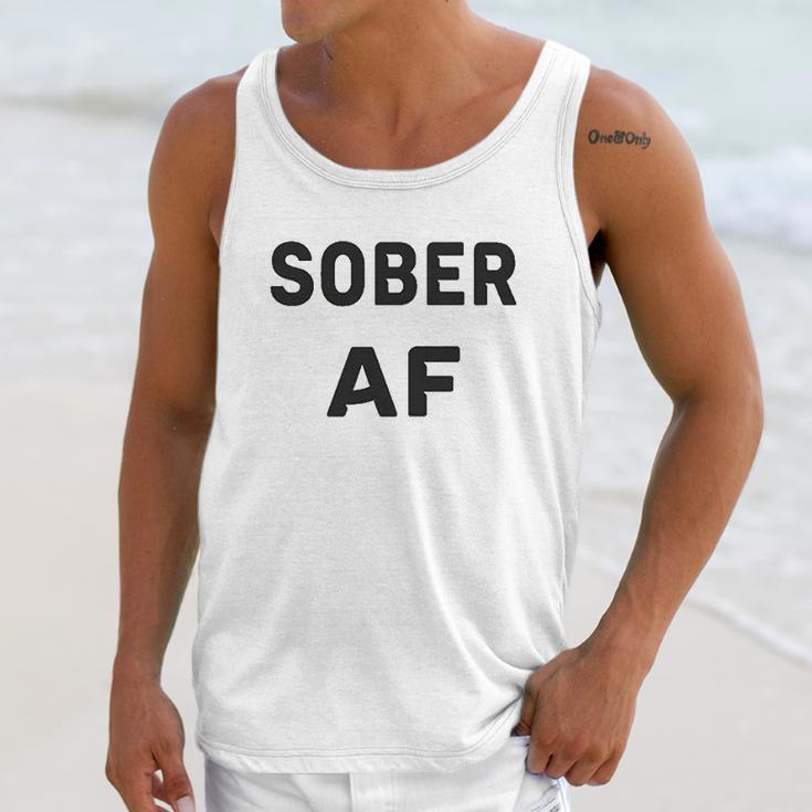 Sobriety Sober Af Unisex Tank Top Gifts for Her