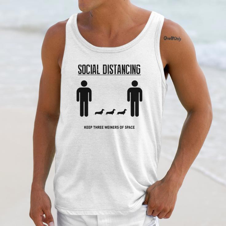 Social Distancing Dachshund Unisex Tank Top Gifts for Her