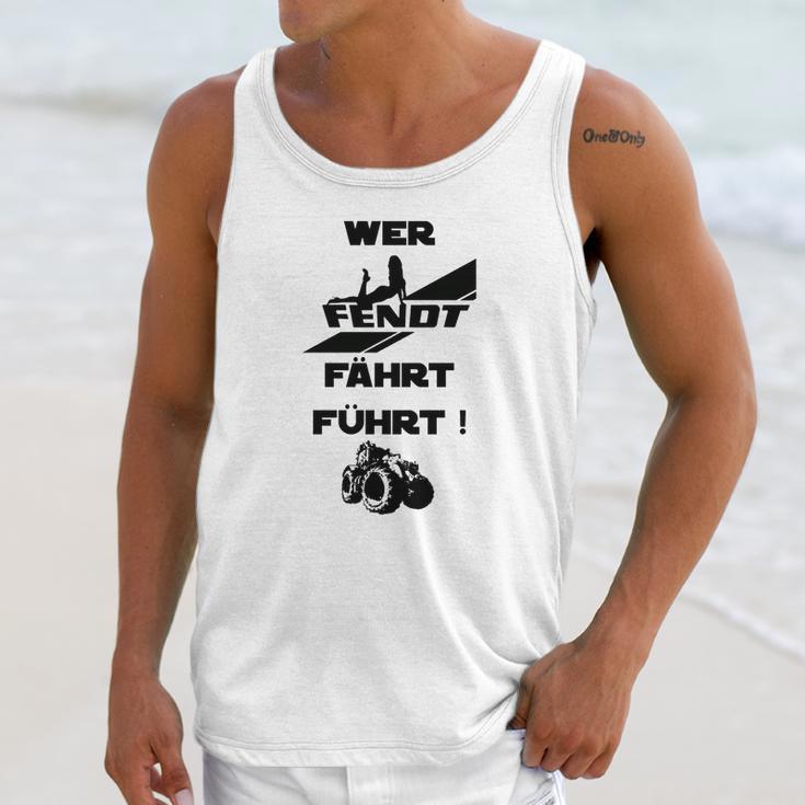 Sonderedition Wer Fendt Fährt Führt Unisex Tank Top Gifts for Her