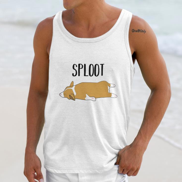 Sploot Corgi Tee Unisex Tank Top Gifts for Her