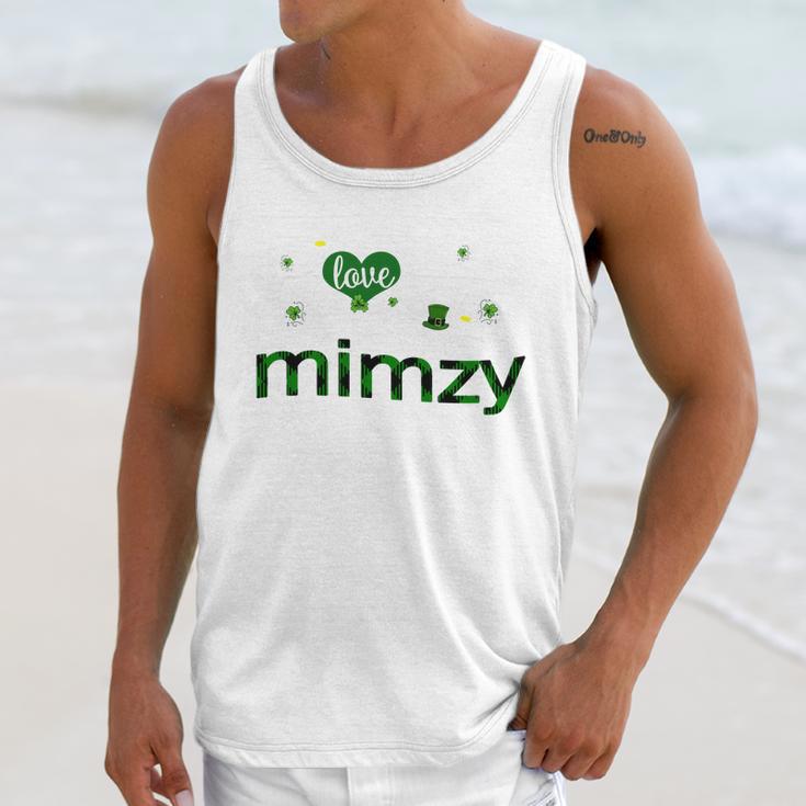 St Patricks Day Cute Shamrock I Love Being Mimzy Heart Family Gifts Unisex Tank Top Gifts for Her