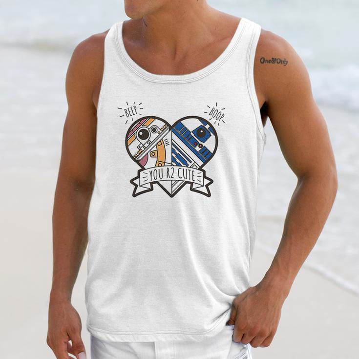 Star Wars R2-D2 Bb-8 Droid Heart Valentines Day Unisex Tank Top Gifts for Her