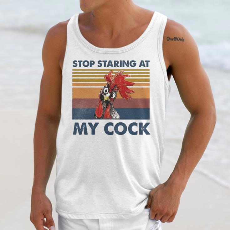 Stop Staring At My Cock 2 Unisex Tank Top Gifts for Her