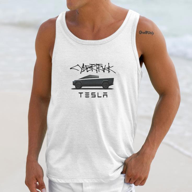 Tesla Cybertruck Truck And Logo Unisex Tank Top Gifts for Her