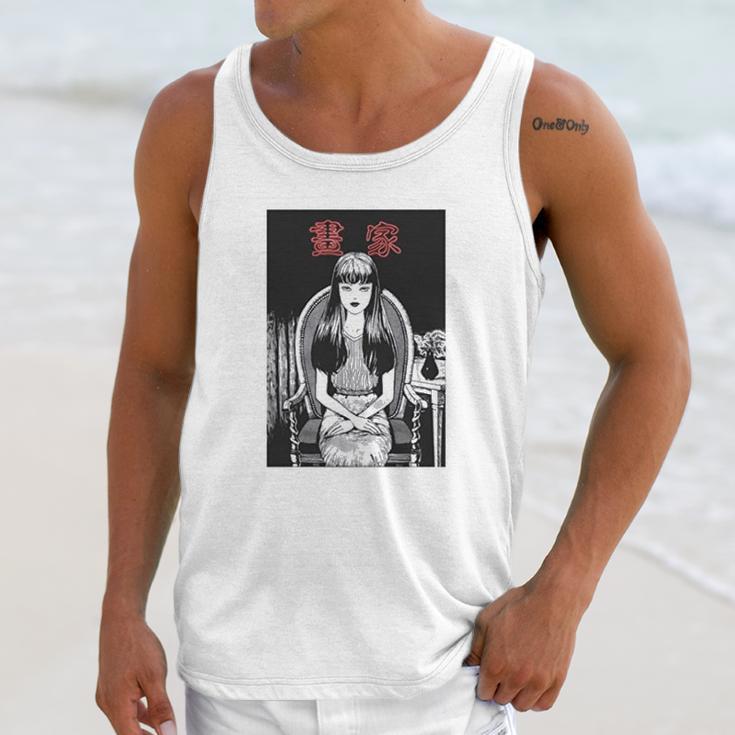 Tomie Junji Ito Uzumaki Cult Horror Manga Unisex Tank Top Gifts for Her