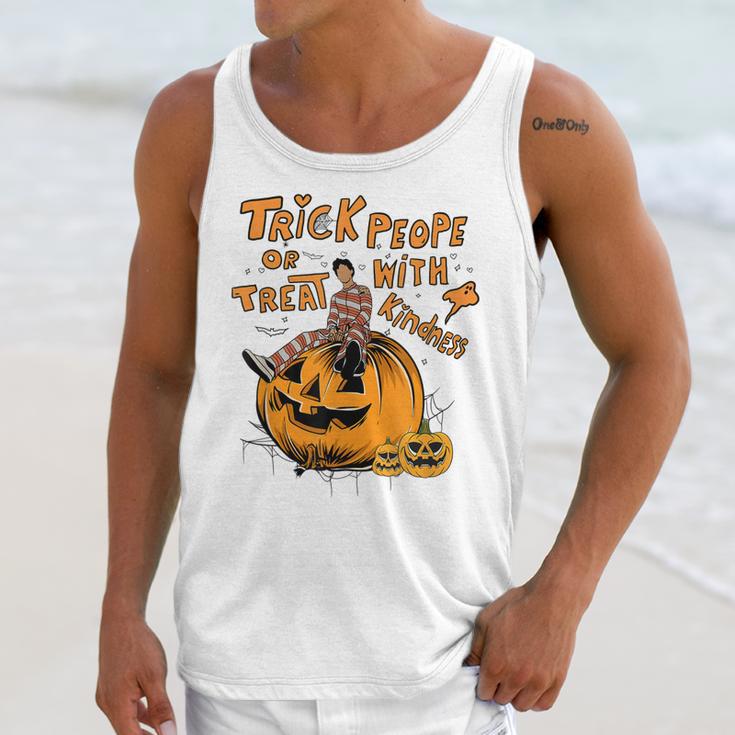 Trick Or Treat People With Kindness Halloween Unisex Tank Top Gifts for Her