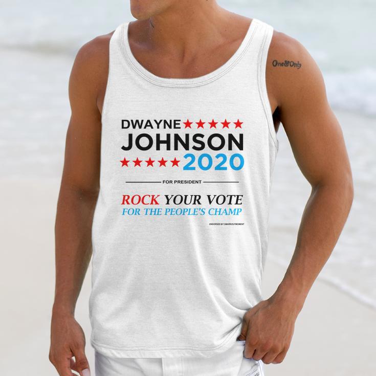 Vote The Rock 2020 President Dwayne Johnson Election Black T-Shirt Unisex Tank Top Gifts for Her