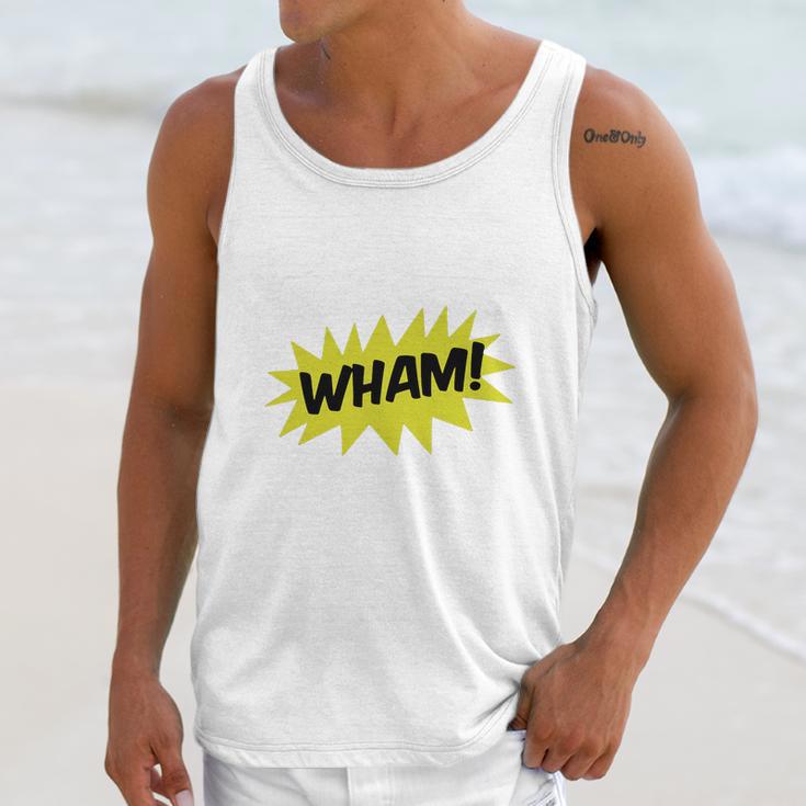 Wham With Starburst Comic Hero Baseball Cap Unisex Tank Top Gifts for Her