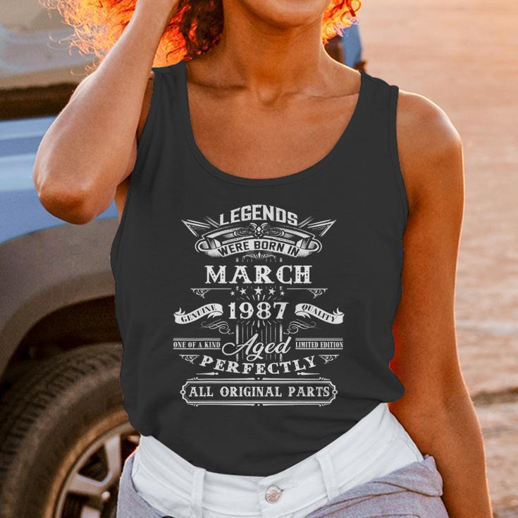 35Th Birthday Gift For Legends Born March 1987 35 Years Old Unisex Tank Top Gifts for Women