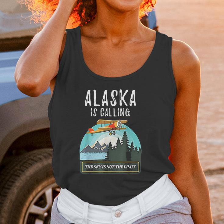 Alaska Mountain Retro Vintage Plane Bush Flying Unisex Tank Top Gifts for Women