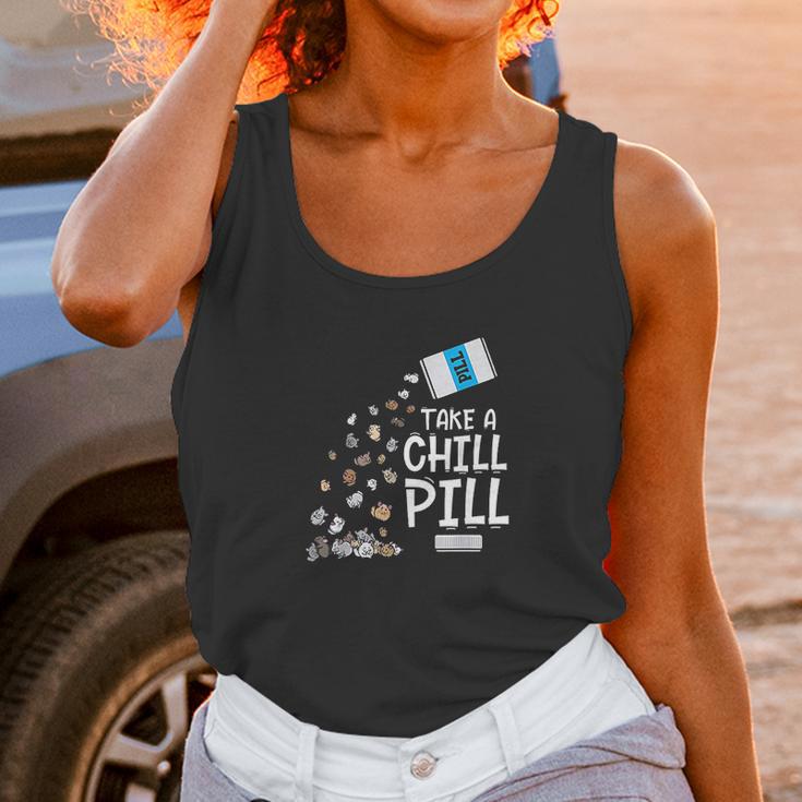 Animal Meme Gift Chill Pill Pun Chinchilla Unisex Tank Top Gifts for Women