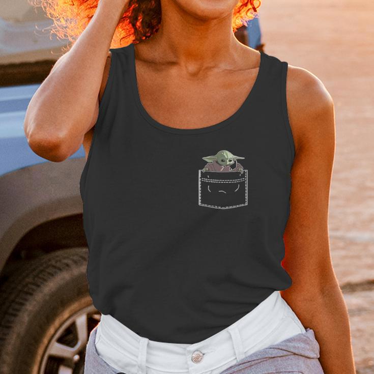 Baby Yoda Pocket Unisex Tank Top Gifts for Women