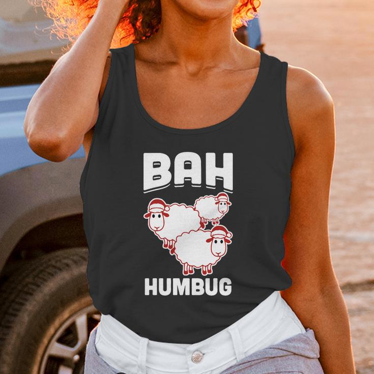 Bah Humbug Sheep Santa Hat T-Shirt Unisex Tank Top Gifts for Women