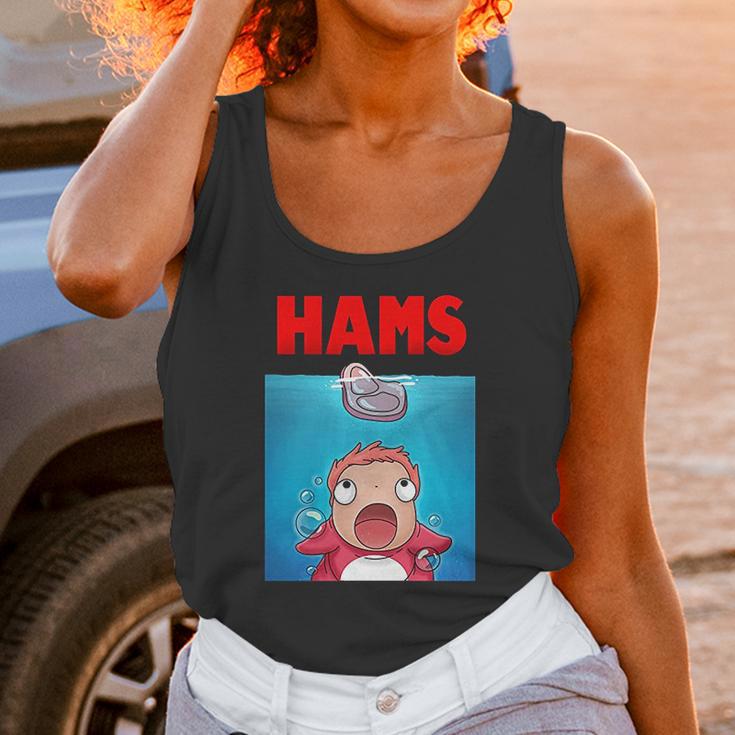 Bakugou Anime Ponyo On The Cliff Hams Parody Jaws Unisex Tank Top Gifts for Women