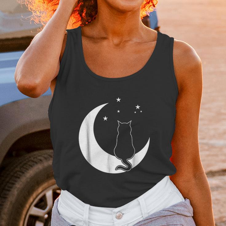 Black Cat On The Crescent Moon By The Starlight Unisex Tank Top Gifts for Women