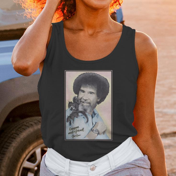 Bob Ross Squirrel Tee Unisex Tank Top Gifts for Women