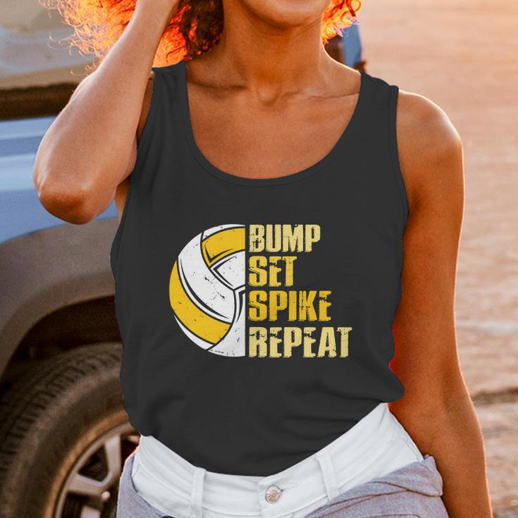 Bump Set Spike Repeat Volleyball Funny Graphic Design Printed Casual Daily Basic Unisex Tank Top Gifts for Women