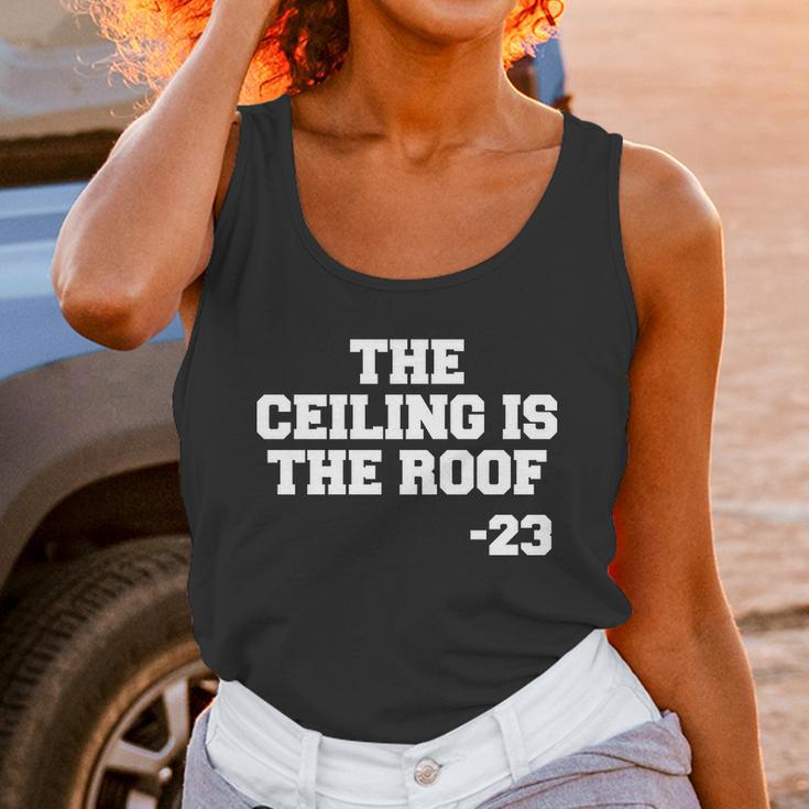 The Ceiling Is The Roof 23 Mj College Text Unisex Tank Top Gifts for Women