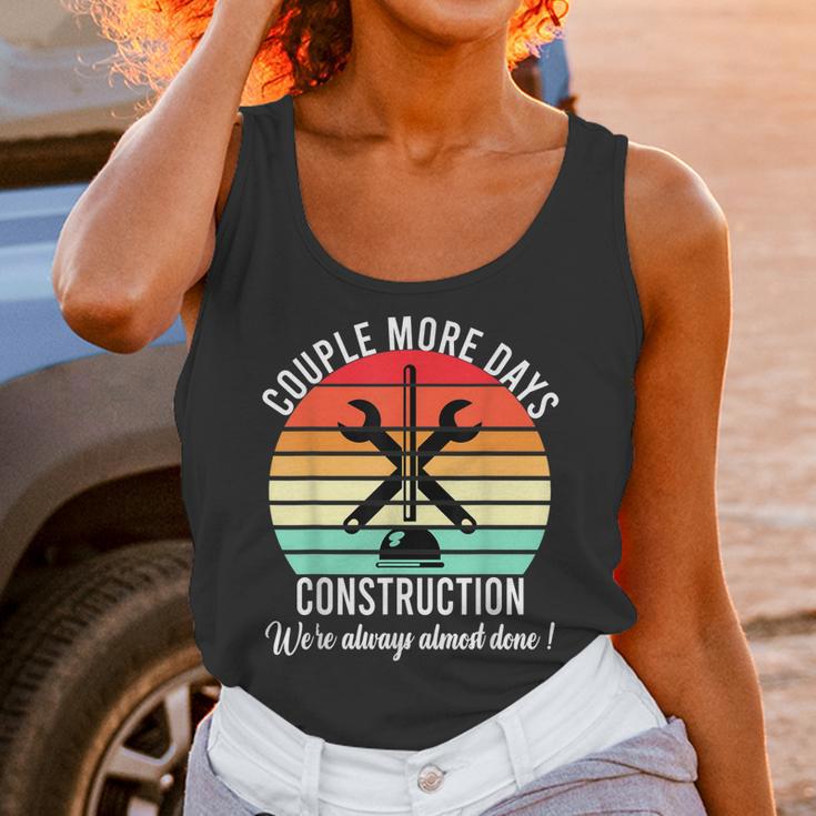 Couple More Days Construction We’Re Always Almost Done V50 Unisex Tank Top Gifts for Women