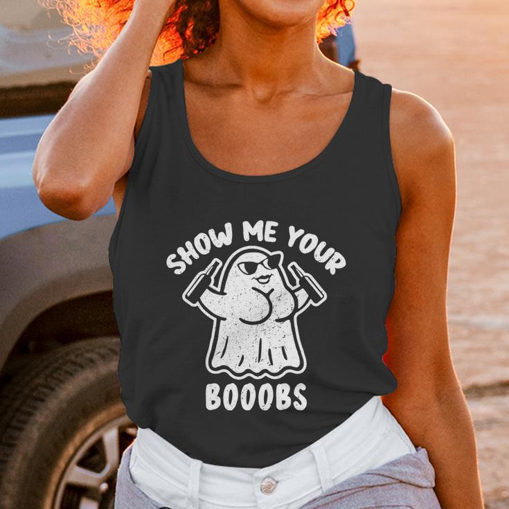 Cute Halloween Funny Halloween Day Show Me Your Booobs Funny Dumb Ghost Unisex Tank Top Gifts for Women