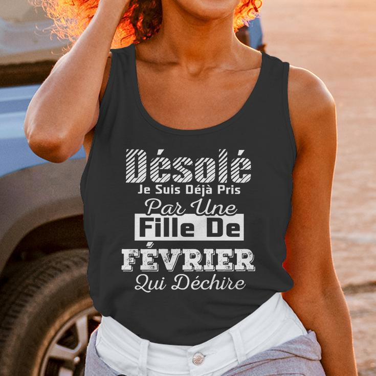 Desole Je Suis Deja Pris Par Une Fille De Fevrier Unisex Tank Top Gifts for Women