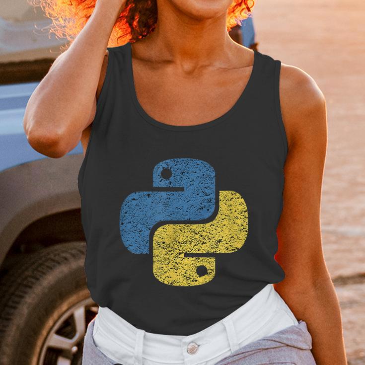 Distressed Python Logo For Engineers Unisex Tank Top Gifts for Women