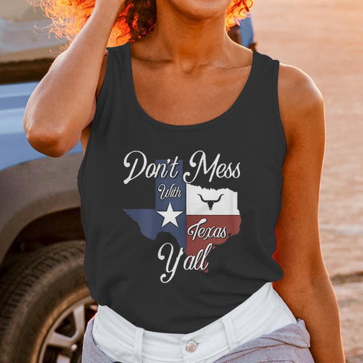 Dont Mess With Vintage Texas Longhorn Lone Star State Pride Unisex Tank Top Gifts for Women