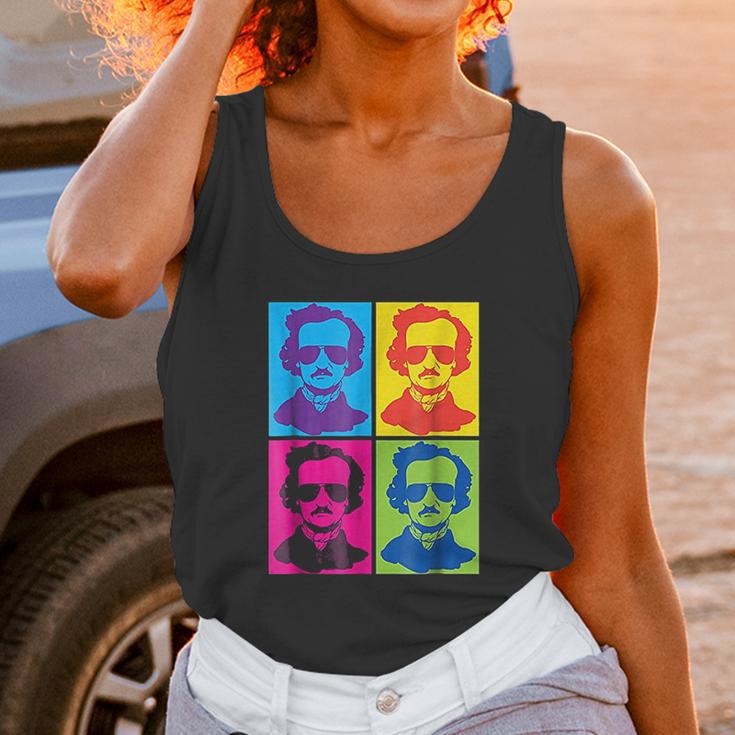 Edgar Allan Poe Gift Literary Gothic Pop Art Colors Unisex Tank Top Gifts for Women