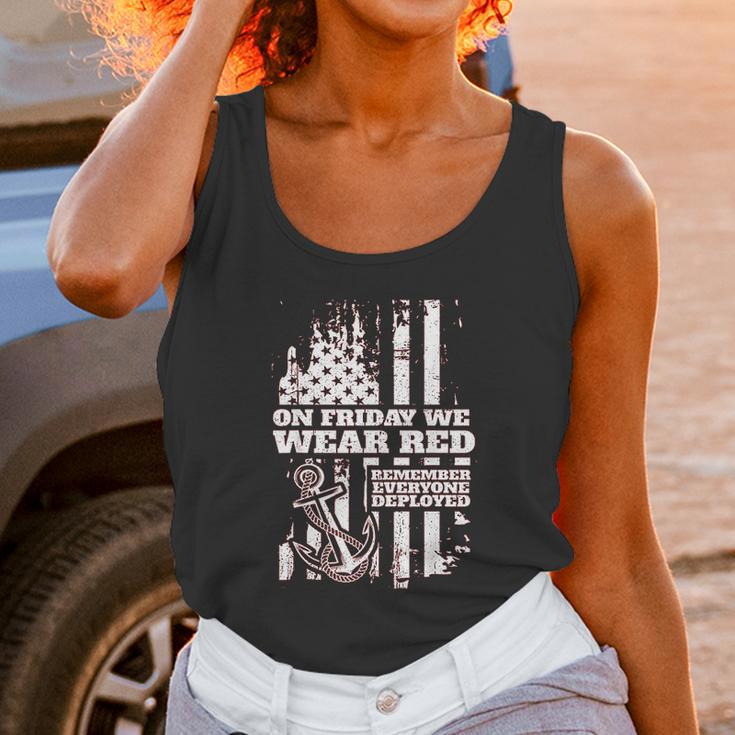 On Fridays We Wear Red Friday Navy Family Unisex Tank Top Gifts for Women