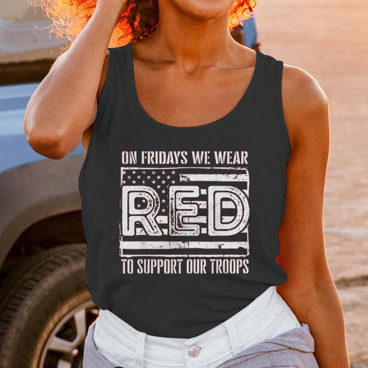 On Fridays We Wear Red To Support Our Troops Unisex Tank Top Gifts for Women