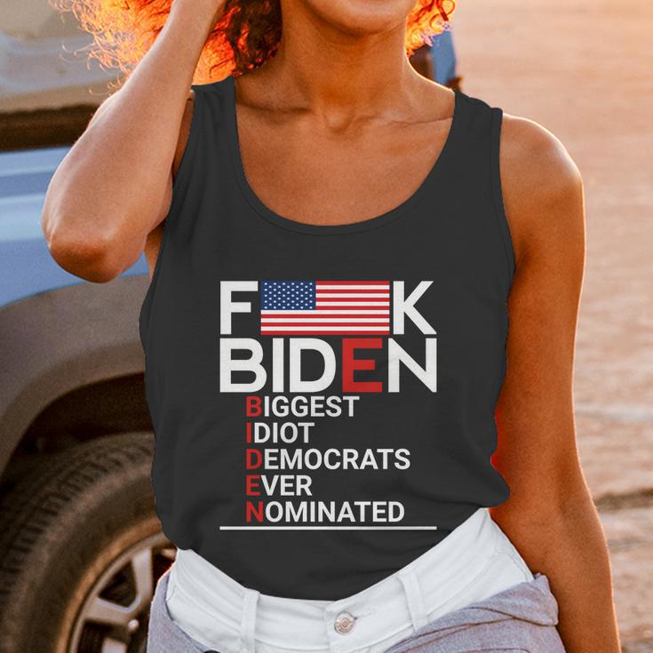 Fuck Biden Biggest Idiot Ever Unisex Tank Top Gifts for Women