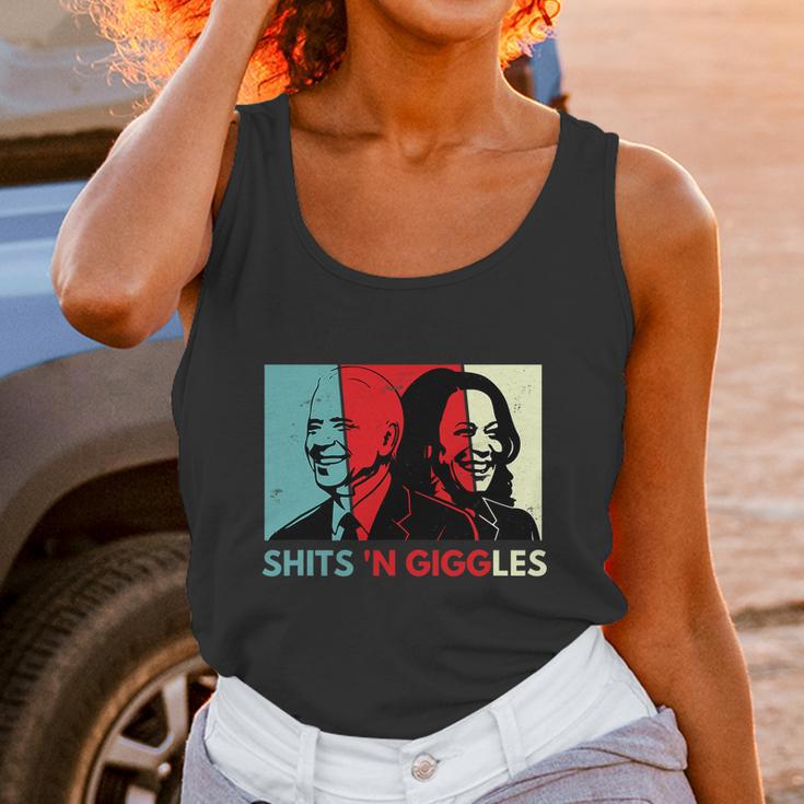 Funny Anti Biden Harris Shits N Giggles Political Gift Graphic Design Printed Casual Daily Basic Unisex Tank Top Gifts for Women