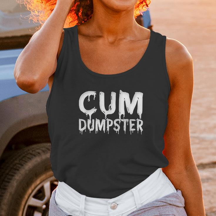 Funny Cum Dumpster Text Design Fetish Bukkake Gift Unisex Tank Top Gifts for Women