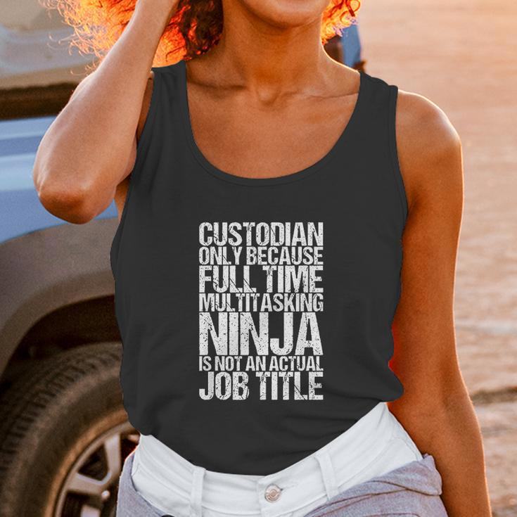 Funny Custodian Janitor Multitasking Ninja Unisex Tank Top Gifts for Women