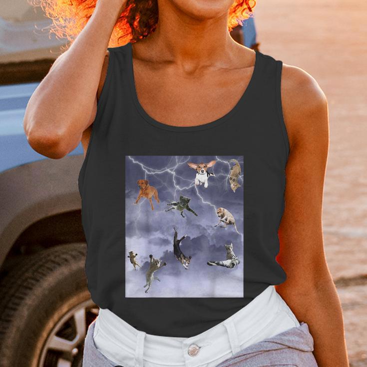 Funny Its Raining Cats And Dogs Unisex Tank Top Gifts for Women