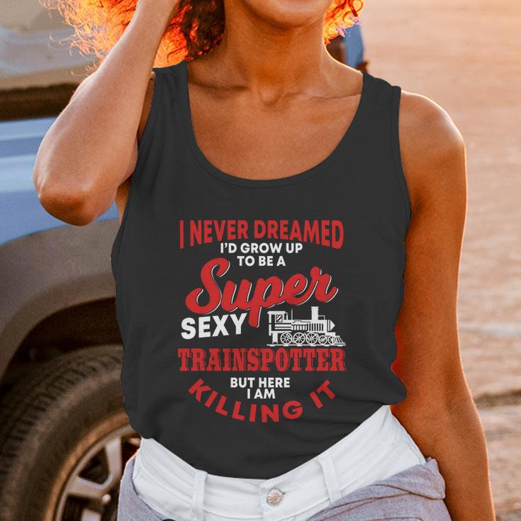 Funny Trainspotter Saying Trainspotting Steam Locomotive Gift Graphic Design Printed Casual Daily Basic Unisex Tank Top Gifts for Women