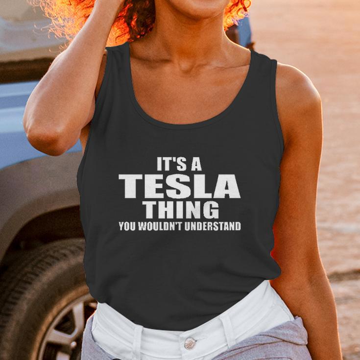 Gildan Tesla Thing Black Unisex Tank Top Gifts for Women