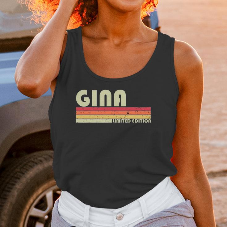 Gina Gift Name Personalized Retro Vintage 80S 90S Birthday Unisex Tank Top Gifts for Women