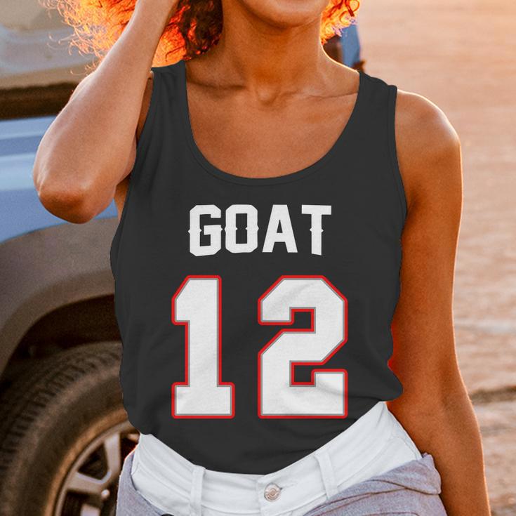 The Goat 12 Jersey 5 Time Champ New England Football Unisex Tank Top Gifts for Women