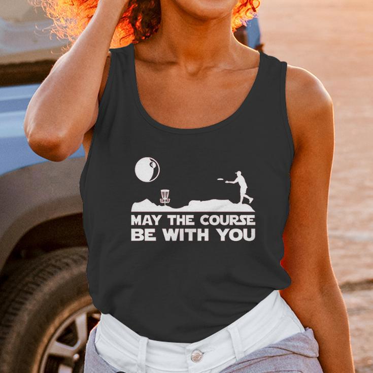 Guerrilla May The Course Be With You Funny Disc Golf Movie Unisex Tank Top Gifts for Women