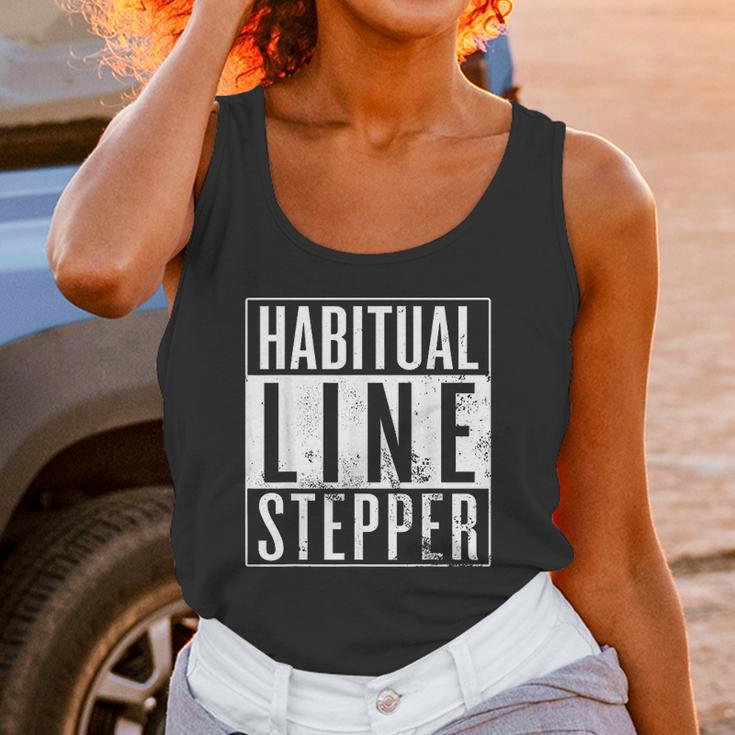 Habitual Line Stepper Funny Rule Breaker Unisex Tank Top Gifts for Women