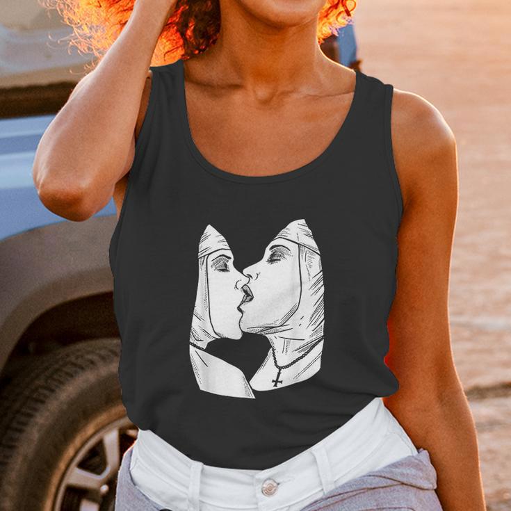 Hot Lesbian Kiss Nun Bondage Satanic Bdsm Unisex Tank Top Gifts for Women